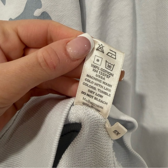 MADHAPPY Light Blue Crewneck Lightweight Sweater XS - Picture 5 of 8